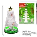 DIY magic crystal growing Christmas tree toy for desktop holiday decoration and gift - Christmas Tree - White