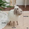 Statuetta di pecora in feltro di lana fatta a mano, decorazione nordica da 32 cm casa - Pecora in feltro bianco grande