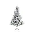 Luxuriöser künstlicher Weihnachtsbaum mit Schneeflocken und dichten PVC-Zweigen im Shop - Dichter grüner beflockter nackter Baum / 1,5m