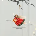 Vintage painted resin angel girl ornament with star for Christmas tree decoration - Flying With Star / Retro Copper
