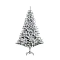 Premium beflockter künstlicher PVC Weihnachtsbaum mit Metallständer für Zuhause - Dichter grüner beflockter nackter Baum / 1.8m