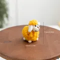 Handmade bright yellow wool felt sheep figurine for Nordic Christmas desktop decoration - Mini / Yellow