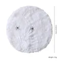 Decorative white circular Halloween spider web with two black spiders 50cm diameter - 20g Cotton + 2 Spiders / 1 Piece / White Spider Web Set