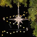 Transparent acrylic star Christmas tree ornament, 5.11 inches ice crystal pendant - Small Crystal Star Burst
