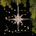 Transparent acrylic ice crystal star Christmas tree ornament with dimensions and weight - Large Crystal Star Burst