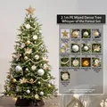 Vollständiges 2,1m künstliches Weihnachtsbaum-Set mit gold-silbernen Ornamenten - Wald-Stil Set (Ohne Basisdekor) / 2,1 Meter