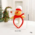 Festlicher Plüsch-Lebkuchenmann-Haarreif für Weihnachten mit Kochmütze und rotem Schal - Stirnband / 3D Lebkuchenmann