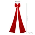 Large red velvet Christmas bow decoration, 200cm long for tree and scene DIY - 40*200CM / Red Velvet