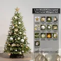 Set de árbol de Navidad de 1,5 m de PE mixto de alta densidad con adornos - Juego Estilo Natural (Sin Valla) / 1,5m