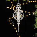 Elegant transparent acrylic ice crystal Christmas tree pendant with dimension markings - Crystal Diamond Pendant
