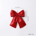 Large red Christmas decorative bow for tree ornaments, 30x35cm - 35cm / Shiny Red