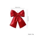 Oversized red velvet Christmas bow decoration with 30x35cm size and 135g weight detail - Shiny Style / 30x35cm / Red