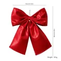 Large red velvet Christmas bow with 70x80cm dimensions for holiday decor - Shiny Style / 70x80cm / Red