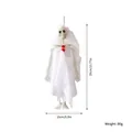 Halloween Skelett-Braut Dekoration aus weißer Gaze mit Maßen und Gewichtsangaben - Braut Skelett