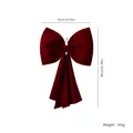 Oversized burgundy velvet Christmas bow 70x80cm decoration for tree or holiday display - Short Plush / 70x80cm / Burgundy