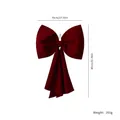 Large red velvet Christmas bow decoration with 70cm width and 80cm height specifications - 70*80cm / Wine Red Velvet