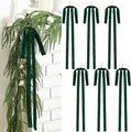Set of 6 elegant dark green velvet ribbon bows for Christmas tree and mantel decor - 6 Pieces / Pack / Green