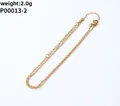 Elegant 18k gold plated DIY necklace chain with lobster clasp and adjustable extender links - O Chain / 40+5cm / Gold