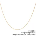 Versatile 18k gold plated DIY necklace chain accessory, 40+5cm length, golden finish - O Chain / 40+5cm / 18K Gold