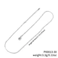 Silver-plated bead snake chain necklace, 45+5cm adjustable length, 3.3g lightweight - Beaded Round Snake Chain (P00013-30) / 45+5cm / Silver