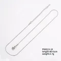 Minimalistische silberne Schlangenkette aus Edelstahl mit Verlängerung, 40+5 cm Länge DIY - Dünne Silberne Schlangenkette (P00013-10)