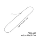 High-quality silver ball chain necklace for DIY pendants, length 45+5cm, adjustable. - Ball Chain (P00013-27) / 45+5cm / Silver