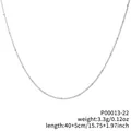 Elegant silver-plated beaded chain necklace, 40+5cm adjustable length for DIY pendants - Beaded Chain Only (Without Pendant) / 40+5cm / Steel