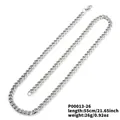 Professional silver curb chain necklace 55cm 21.65 inch length for DIY jewelry making - Cuban Chain Only (Without Pendant) / 55cm / Steel