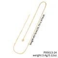 Professional 18k gold plated DIY necklace chain with 5cm extender and lobster clasp - Flat Chain (Chain Only (Without Pendant)) / 45+5cm / Gold