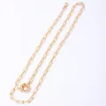 Elegant 18k gold plated paperclip chain necklace with decorative sailor clasp detail - Paperclip Chain With Sailor Clasp / 45cm / Gold