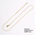 Minimalistische 18k vergoldete Edelstahl-Schlangenkette mit Verlängerungsstück - Goldene Schlangenkette (P00013-9)