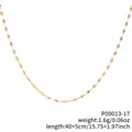 Versatile 18k gold plated DIY necklace chain, length 40+5cm, weight 1.6g variant view - Lips Chain / 40+5cm / Gold