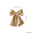 Grand nœud décoratif en velours doré pour la décoration de fête de la Saint-Valentin - Style brillant / 30x35cm / Or