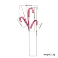 67cm Red and white striped Christmas candy cane pick stem decoration with dimensions - Red and White 3-Head Candy Cane