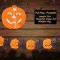 Halloween pompoen papieren slinger in oranje en zwart, totale lengte van 2 meter - Pompoen Stijl / 2 meter lang