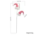 Red and white striped knitted Santa hat pick Christmas tree elf leg DIY ornament 35.6g - Red and White Elf Hat