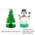 Set de árbol de Navidad y muñeco de nieve mágicos para decoración de mesa - Set de dos piezas / Set de Árbol Verde y Muñeco de Nieve
