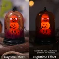 Halloween pumpkin LED lantern ornament for festive party bar decor - Transparent Pumpkin Jar Lamp / 13.5x9cm