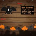 Halloween vleermuis slinger decoratie met zwarte en oranje papieren uitsparingen voor feestjes - Vleermuis Stijl / 2 meter lang
