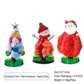 Set de regalo de decoración mágica de árbol de Navidad muñeco de nieve y Papá Noel - Set de tres piezas / Estilo C