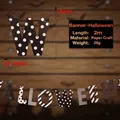 Halloween decorative paper banner featuring polka dots and stripes 2 meters in length - Halloween Letter Style