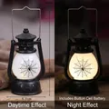 Small Halloween LED lantern with spider web pattern, button battery included, 16cm height - Spider Web Decorative Lamp / 16x5.7cm