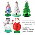 Set de árbol de Navidad mágico con Papá Noel y muñeco de nieve DIY - Set de 5 piezas / Estilo G