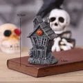Miniature Halloween spooky house LED candle light decoration figurine for bar decor - Pumpkin Haunted House - Boo Middle Style