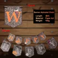 Halloween banner 4m long paper bunting with spider web pattern and scary skull decor - Glitter Letter Chain Style