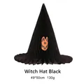 Black honeycomb paper witch hat decoration for Halloween party and window display - Black