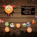 Halloween cartoon monster pull flag banner with balloons, 2m length paper decorations - Cartoon Monster with Balloon Style