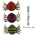 3pcs Halloween hanging spider decorations in red pink green for party window display - Spider / Set of 3