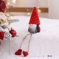 Zittende kerstkabouter met rode gebreide muts en lange benen, 27cm - Red Hat Long Legs (27cm) / Rood