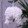 Beautiful white fluffy feather angel wing Christmas tree hanging ornament, size 18cm by 14cm - 14x18cm / White Feather Wing